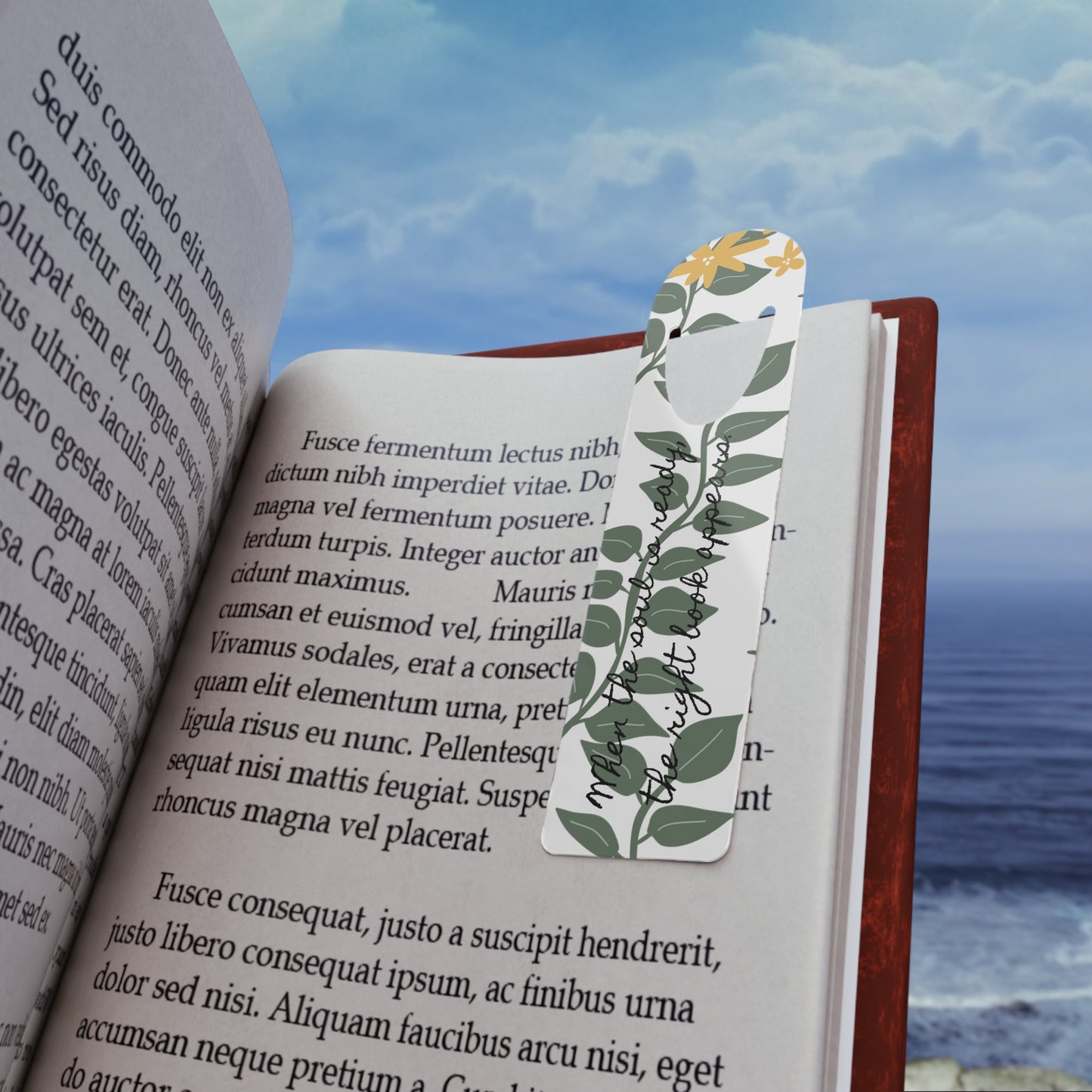 Floral Aluminum Bookmark