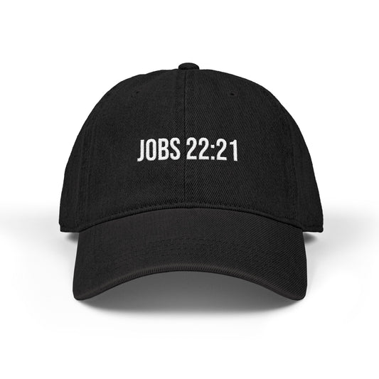 Jobs Scripture Denim Cap