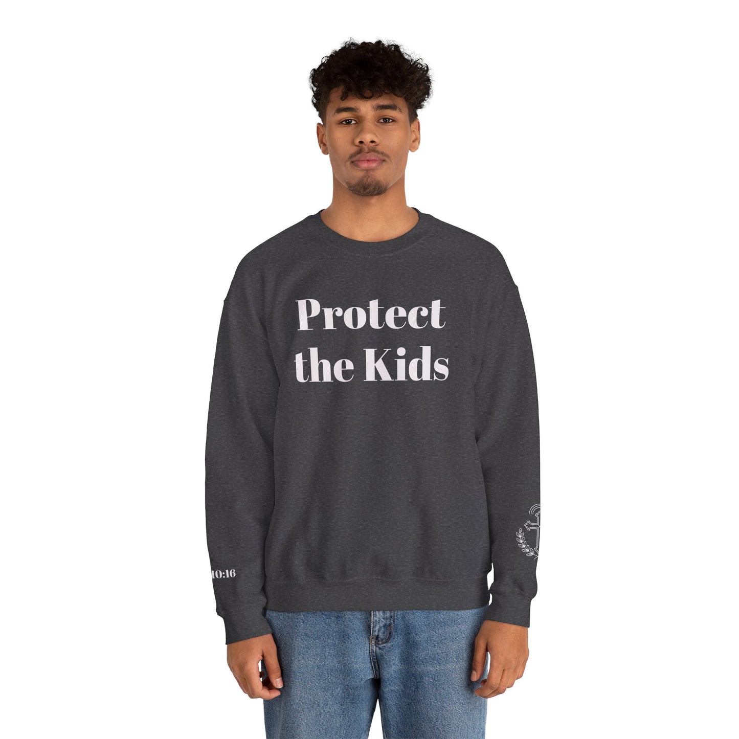 Protect the Kids Crew Neck Sweatshirt Dark