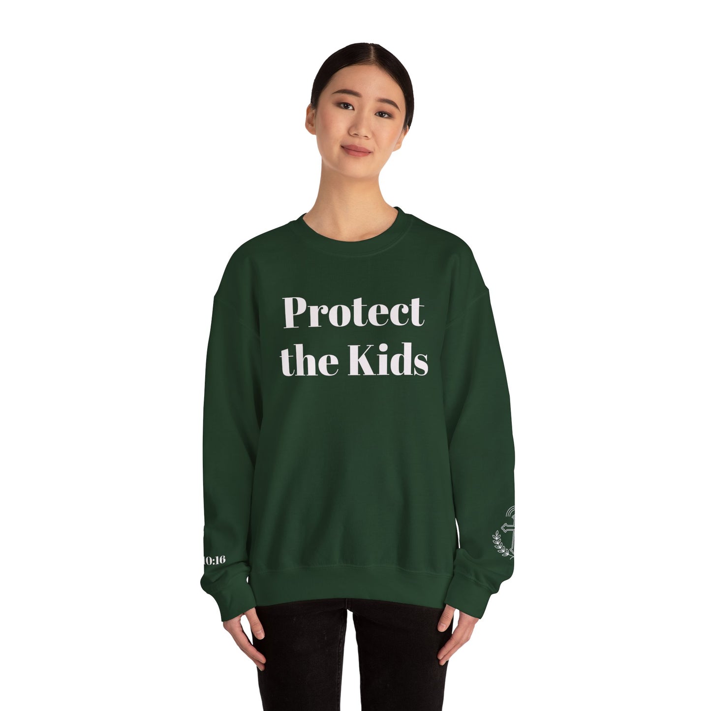 Protect the Kids Crew Neck Sweatshirt Dark