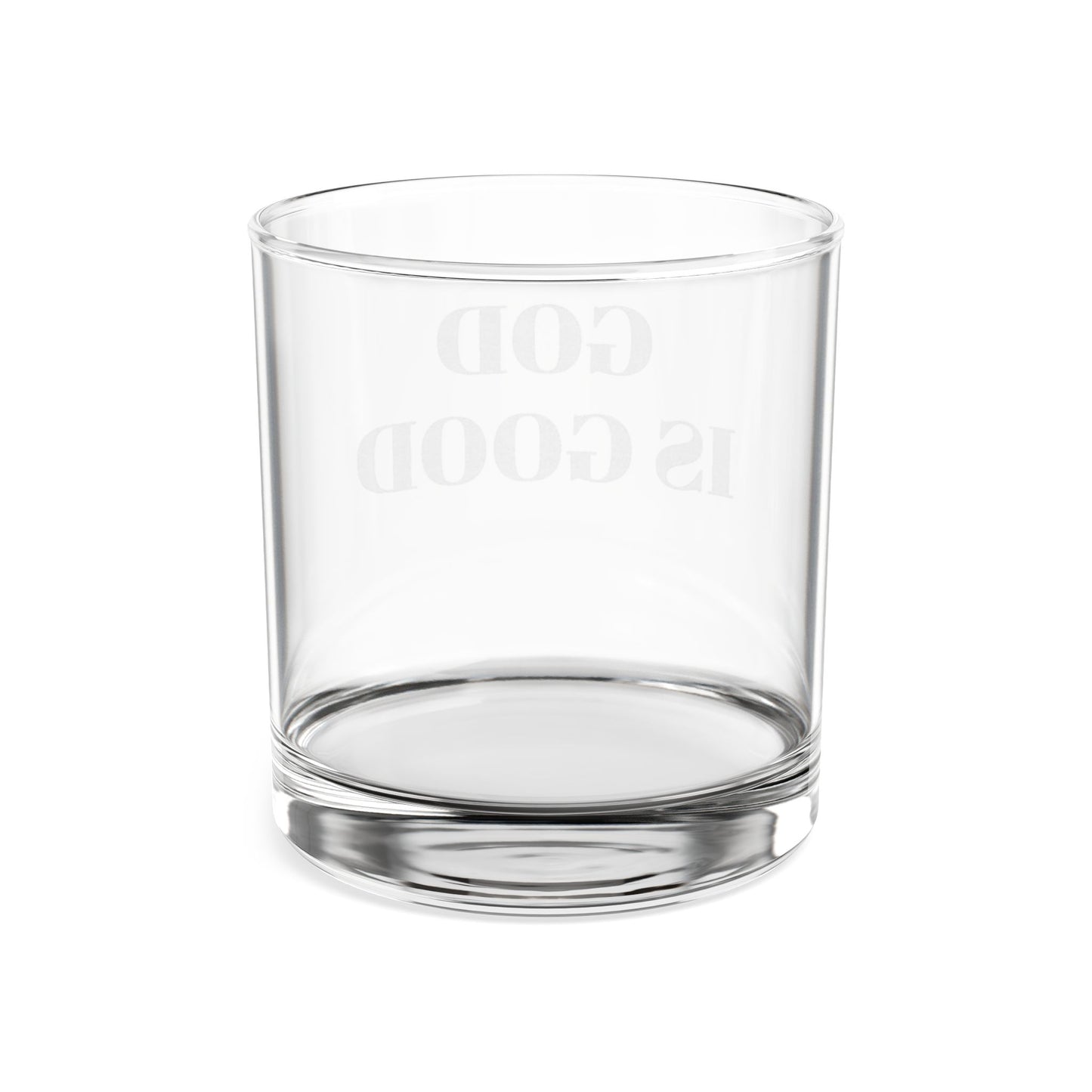 Engraved 'God Is Good' Whiskey Glass 10.5 oz