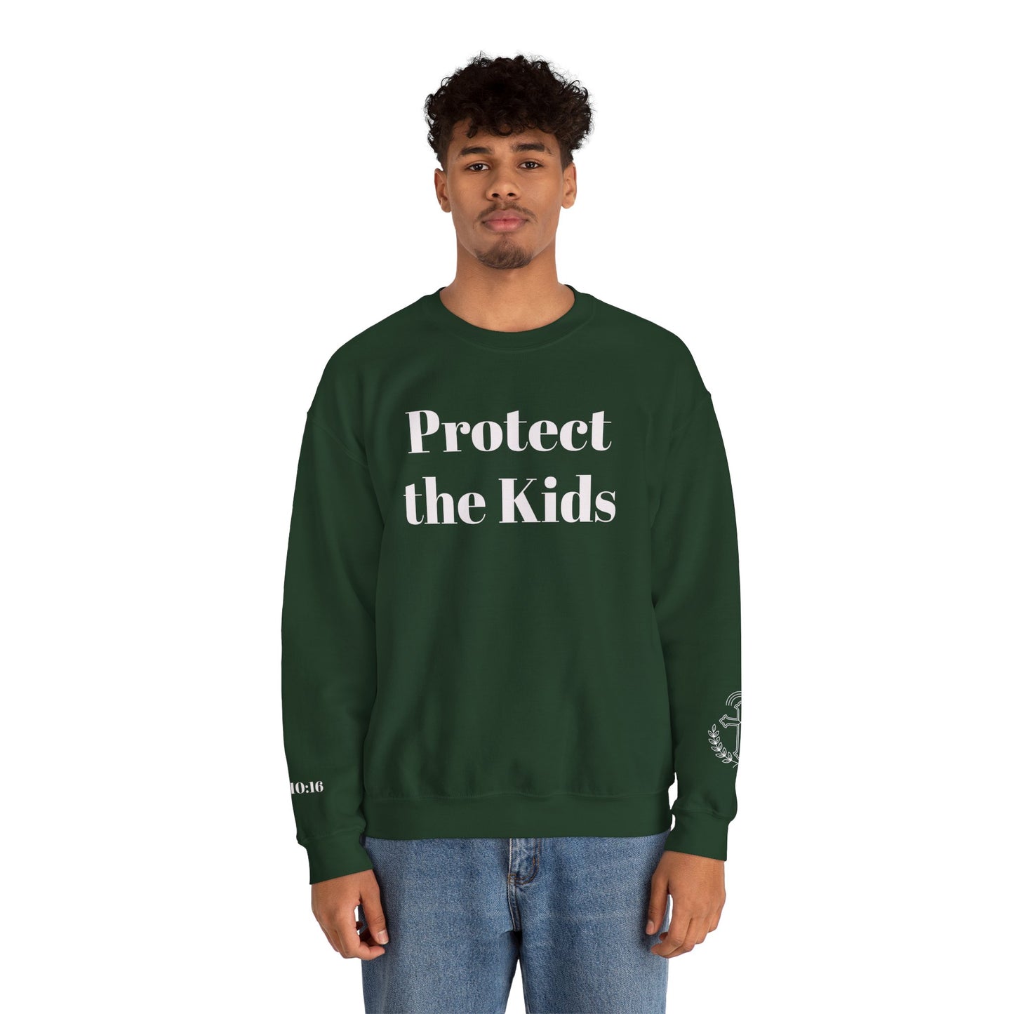 Protect the Kids Crew Neck Sweatshirt Dark