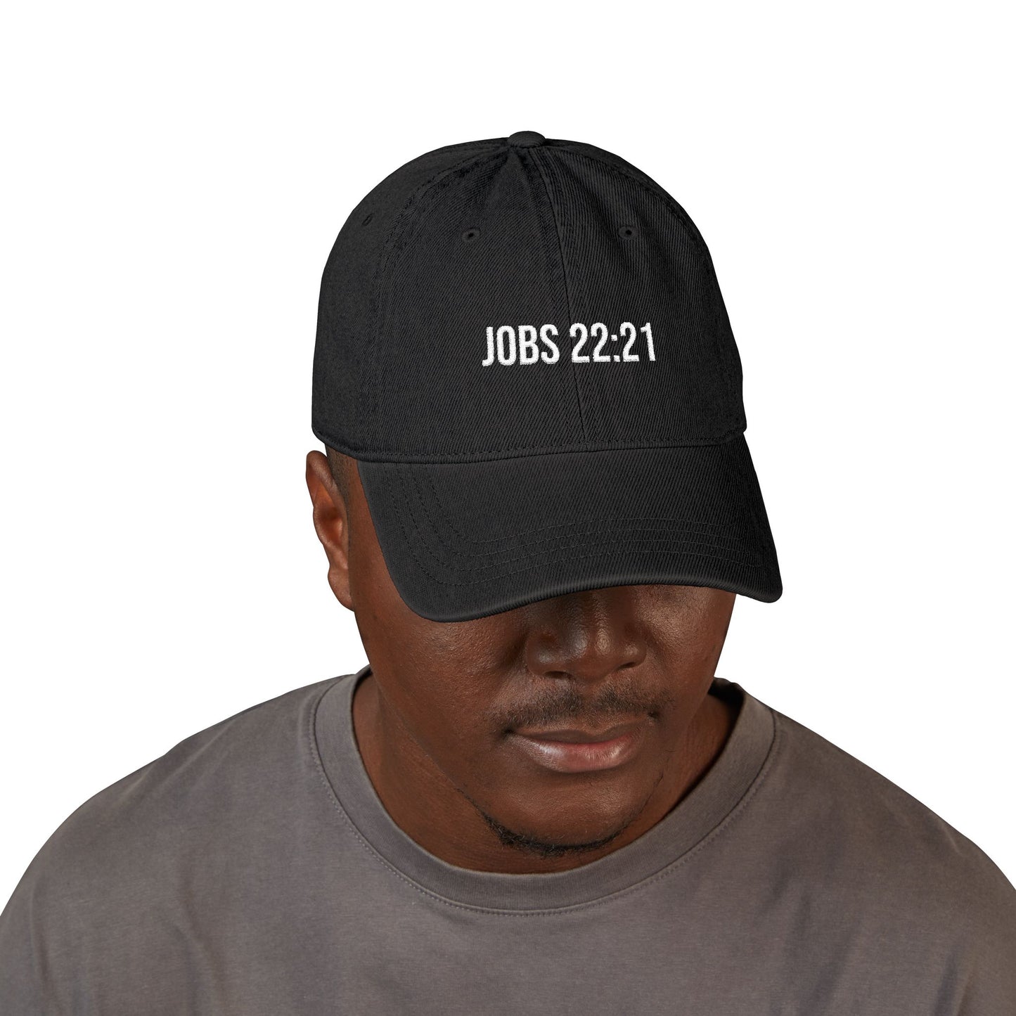 Jobs Scripture Denim Cap