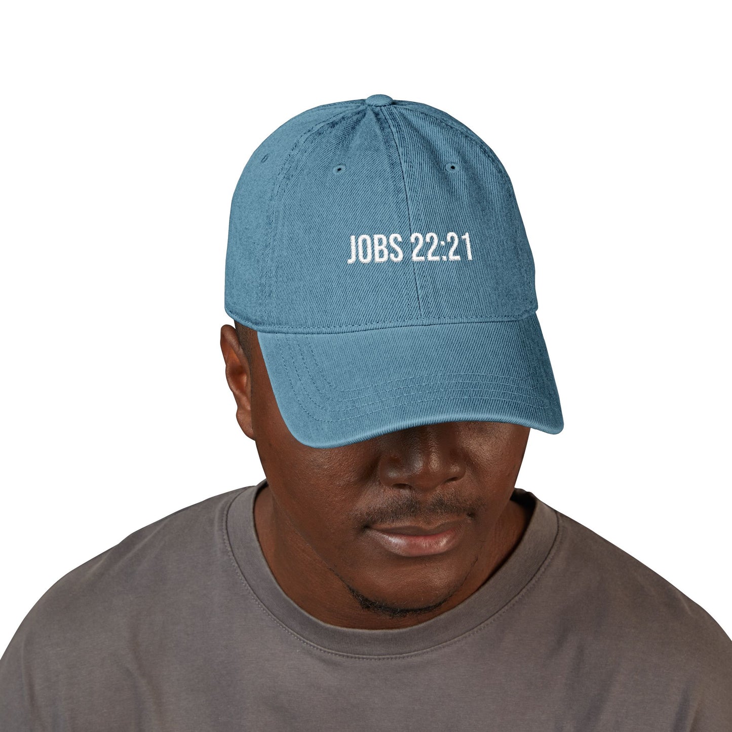 Jobs Scripture Denim Cap