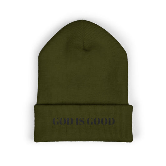 God Is Good Embroidered Beanie