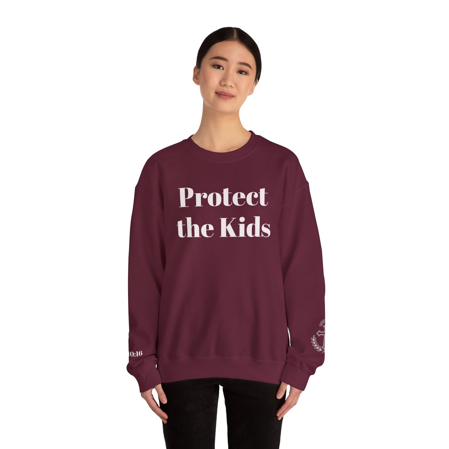 Protect the Kids Crew Neck Sweatshirt Dark