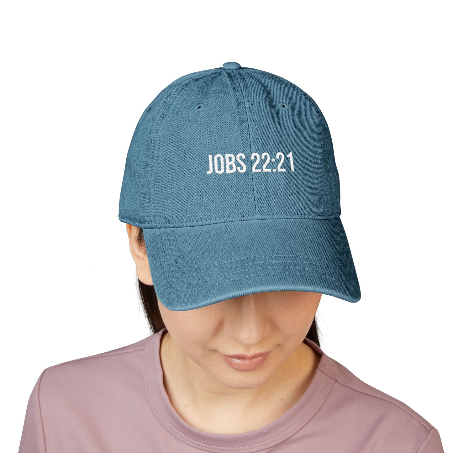 Jobs Scripture Denim Cap