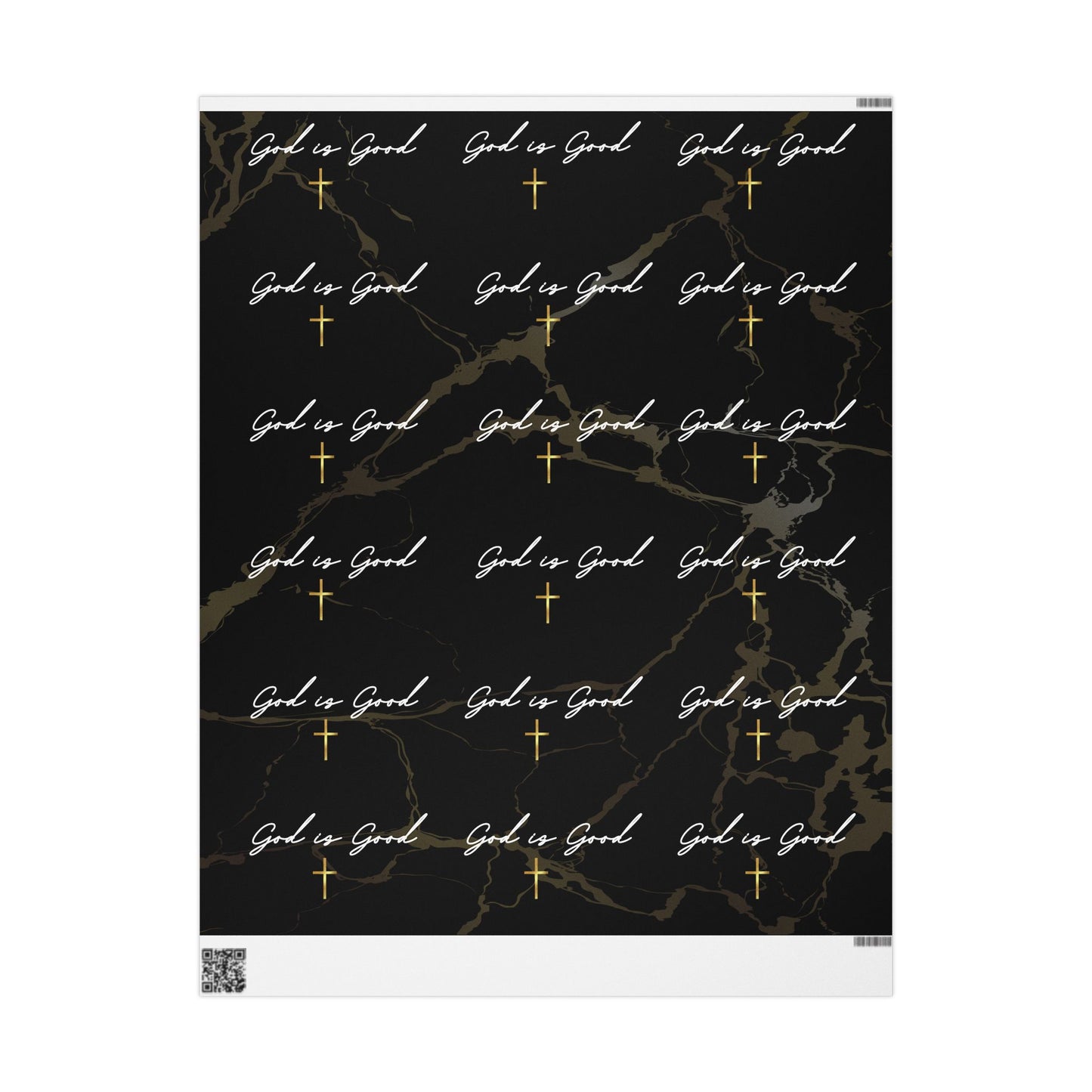 God Is Good Black & Gold Wrapping Paper — Elegant Modern Religious Gift Wrap
