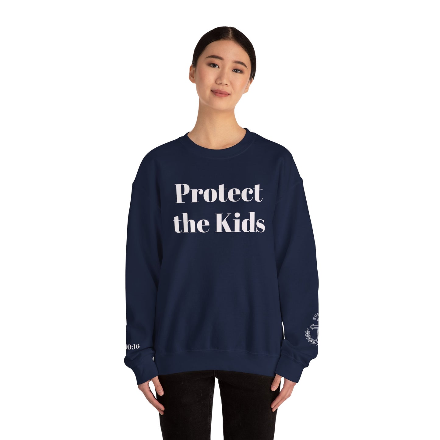 Protect the Kids Crew Neck Sweatshirt Dark