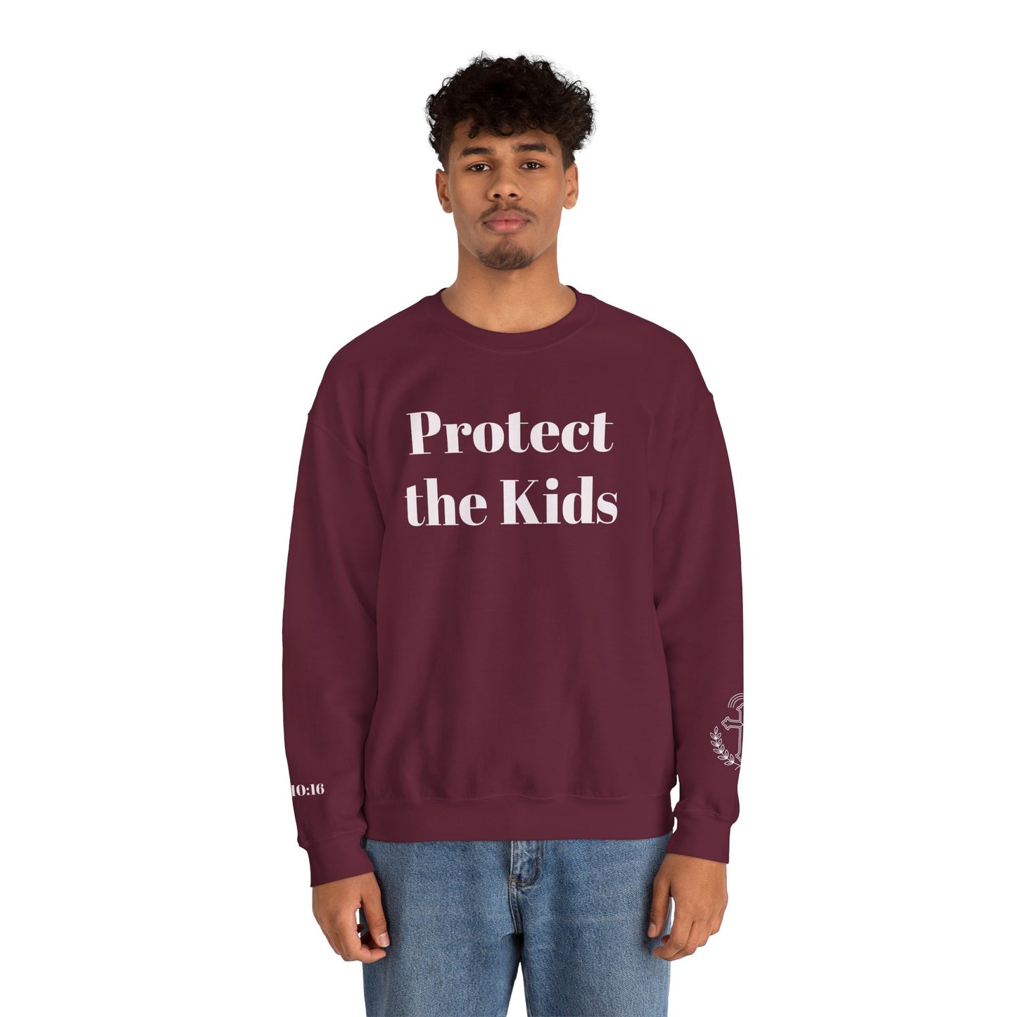 Protect the Kids Crew Neck Sweatshirt Dark