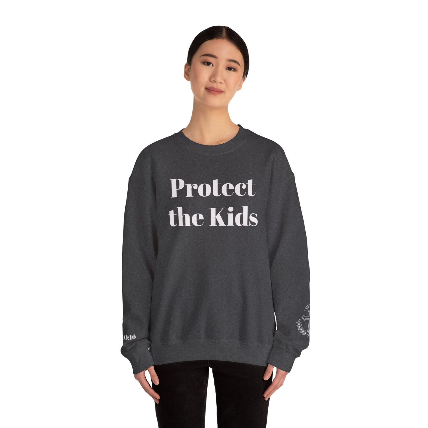 Protect the Kids Crew Neck Sweatshirt Dark