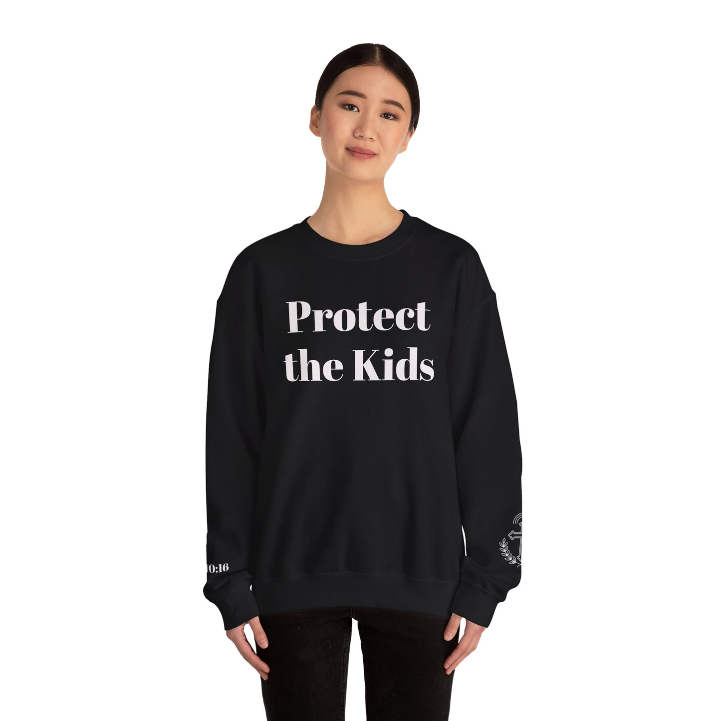 Protect the Kids Crew Neck Sweatshirt Dark
