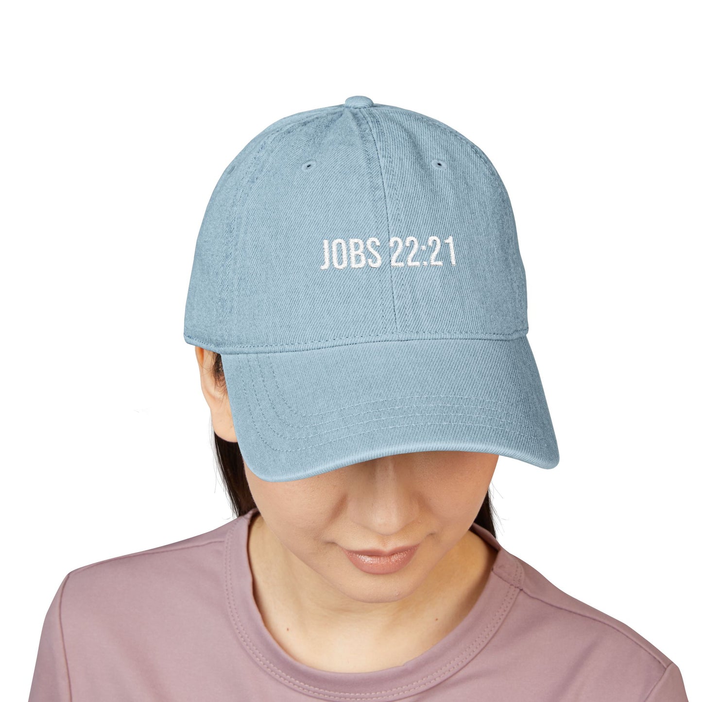 Jobs Scripture Denim Cap