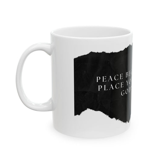 "Peace Begins" Faith Coffee Mug